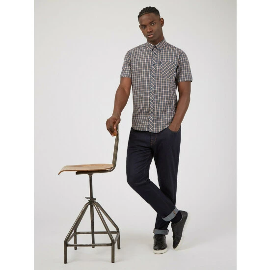 Ben Sherman Short Sleeve Checked Shirt For Male 2 Ben Sherman Short Sleeve Checked Shirt For Male - Image 2