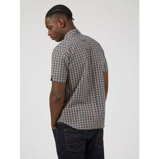 Ben Sherman Short Sleeve Checked Shirt For Male 3 Ben Sherman Short Sleeve Checked Shirt For Male - Image 3