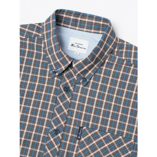 Ben Sherman Short Sleeve Checked Shirt For Male 5 Ben Sherman Short Sleeve Checked Shirt For Male - Image 5