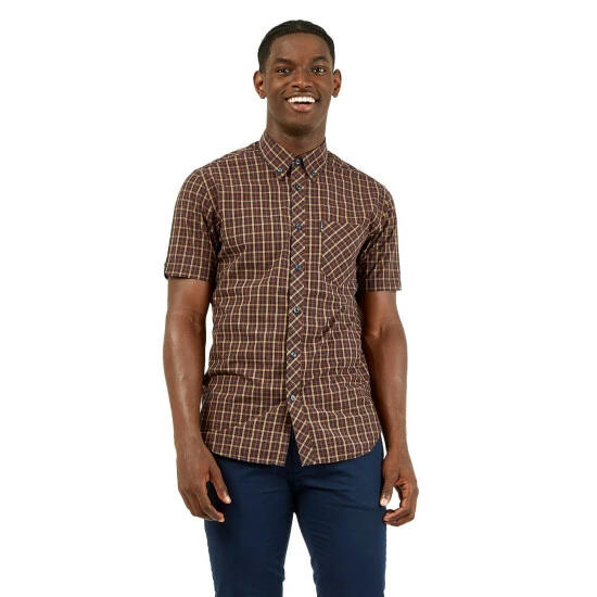 Ben Sherman Short Sleeve Checked Shirt For Male 9 Ben Sherman Short Sleeve Checked Shirt For Male - Image 9
