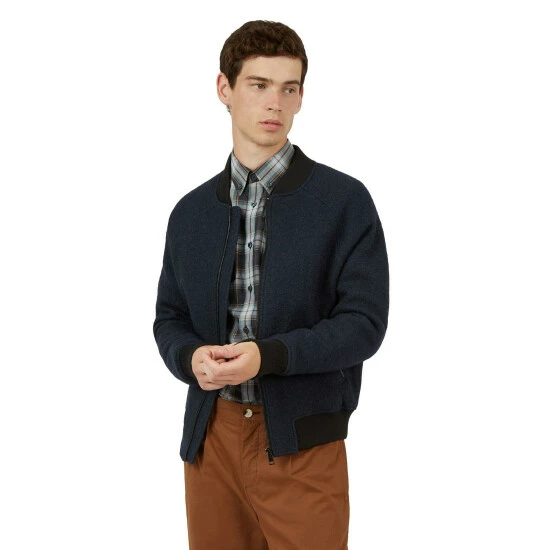 Ben Sherman Wool-blend Bomber Jacket For Male 1 Ben Sherman Wool-blend Bomber Jacket For Male