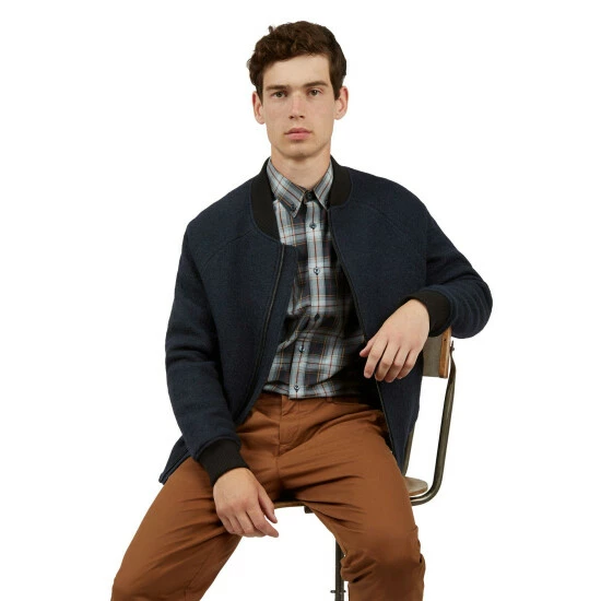 Ben Sherman Wool-blend Bomber Jacket For Male 2 Ben Sherman Wool-blend Bomber Jacket For Male - Image 2