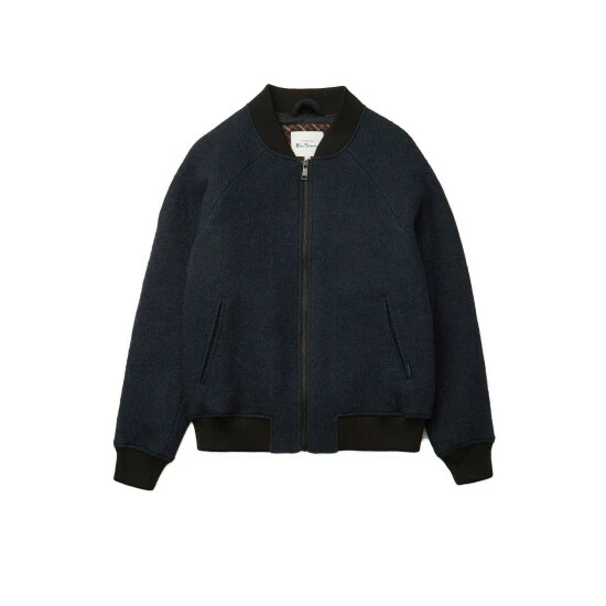 Ben Sherman Wool-blend Bomber Jacket For Male 4 Ben Sherman Wool-blend Bomber Jacket For Male - Image 4