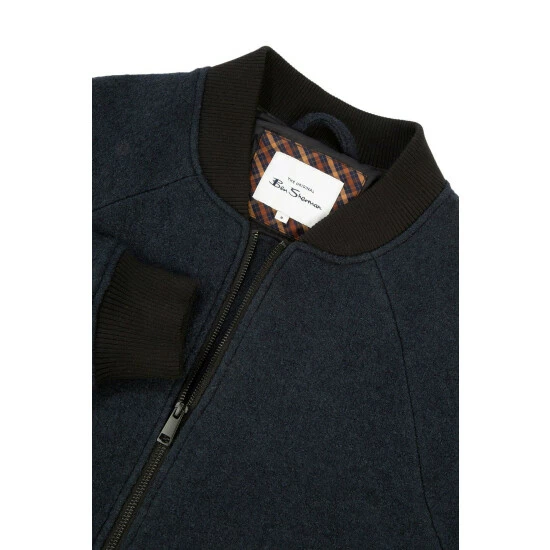 Ben Sherman Wool-blend Bomber Jacket For Male 5 Ben Sherman Wool-blend Bomber Jacket For Male - Image 5
