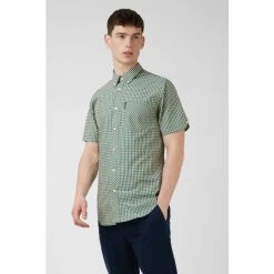 Ben Sherman Short Sleeve Gingham Shirt For Male
