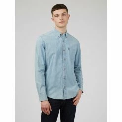 Ben Sherman Long Sleeve Chambray Casual Shirt For Male -Cheap Ben Sherman Store unnamed file 968