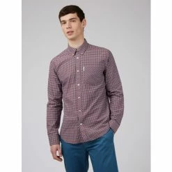 Ben Sherman Long Sleeve Gingham Check Shirt For Male -Cheap Ben Sherman Store unnamed file 983